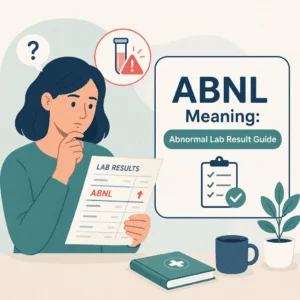 ABNL abréviation désignant un résultat d'analyse anormal en dehors des valeurs de référence