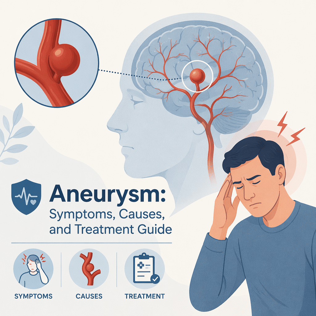 Aneurysm explained including its symptoms, causes, and treatment