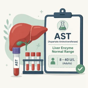 Test AST en laboratoire mesurant une enzyme hépatique et ses valeurs normales de référence