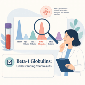 Beta-1 globulins blood test results explained for assessing serum proteins