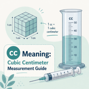 cc cubic centimeter explained as a unit of volume used in medicine