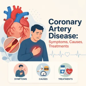 Coronary artery disease explained including its symptoms, causes, and treatments