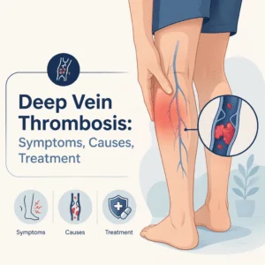 Deep vein thrombosis explained including its symptoms, causes, and treatment