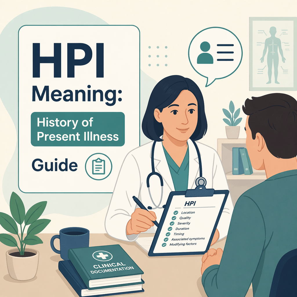 HPI history of present illness explained as part of a medical record