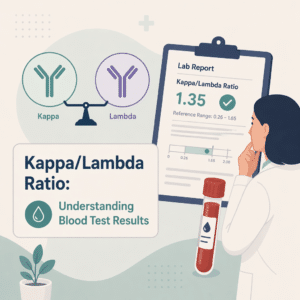 Kappa/lambda ratio blood test results explained for detecting myeloma