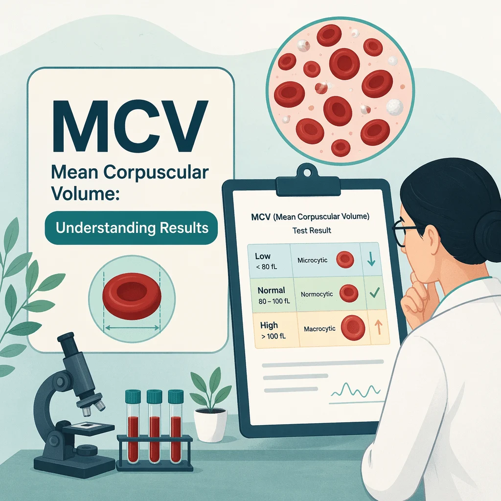 اختبار متوسط حجم الكريات الحمراء (MCV): دليلك لفهم حجم خلايا الدم الحمراء
