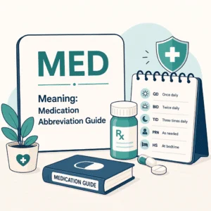 MED abréviation médicale désignant un médicament dans les notes cliniques