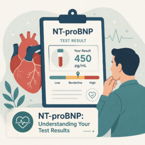 NT-proBNP blood test results explained for assessing heart failure risk