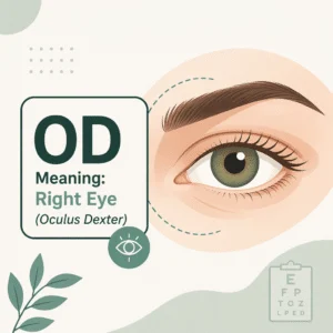 abreviatura oftalmológica OD que significa ojo derecho, del latín oculus dexter