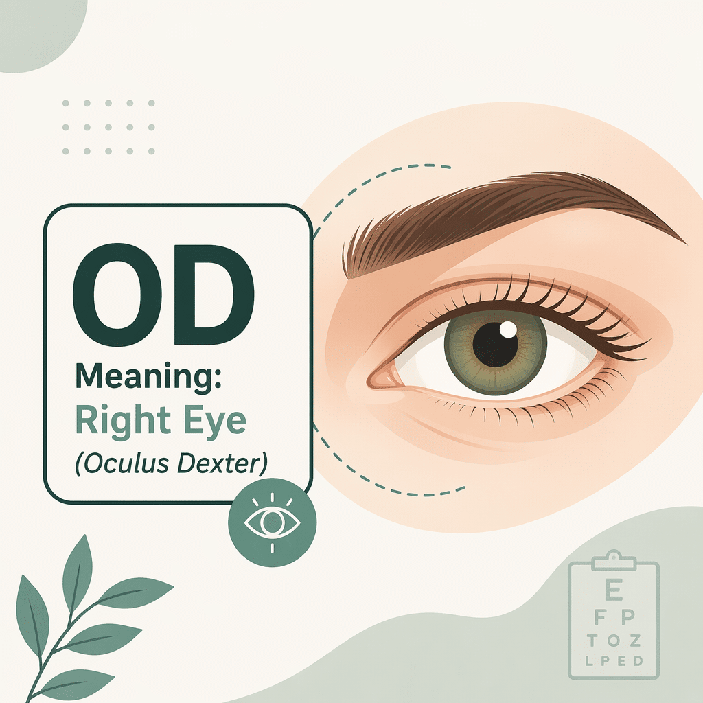 OD eye abbreviation meaning the right eye from the Latin oculus dexter
