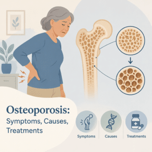 Osteoporosis explained including its symptoms, causes, and treatments