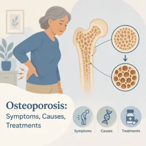 Osteoporosis explained including its symptoms, causes, and treatments