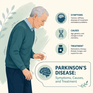 Parkinson's disease explained including its symptoms, causes, and treatment