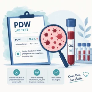 PDW-Bluttest zur Messung der Thrombozytenverteilungsbreite im Rahmen eines Blutbildes
