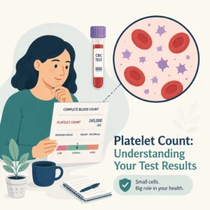 Platelet count blood test results explained for assessing clotting ability