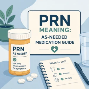 PRN prescription abbreviation meaning a medication taken as needed