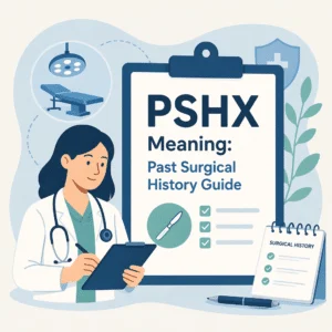 اختصار PSHX للتاريخ الجراحي السابق المستخدم في السجلات الطبية للمرضى