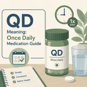 abreviatura médica QD que indica que un medicamento se toma una vez al día