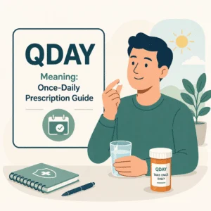 معنى اختصار الوصفة الطبية QDAY: جرعة دواء مرة واحدة يوميًا