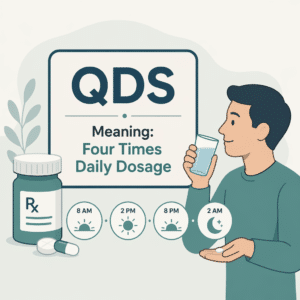 QDS prescription abbreviation meaning a medication taken four times daily