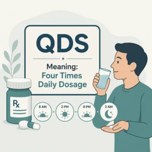 QDS prescription abbreviation meaning a medication taken four times daily