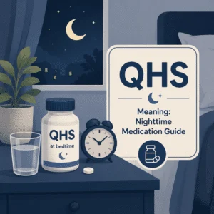 QHS prescription abbreviation meaning a medication taken at bedtime