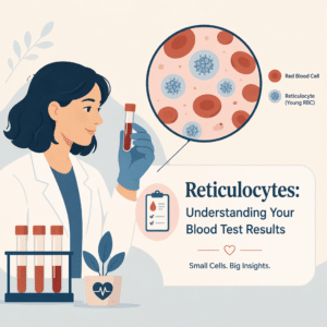 Reticulocytes blood test results explained for assessing red cell production