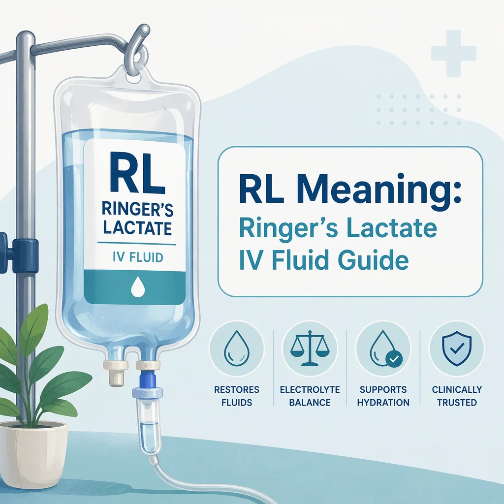 RL Ringer's lactate IV fluid explained for fluid and electrolyte replacement