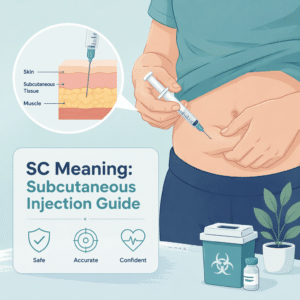 SC abbreviation for a subcutaneous injection given under the skin