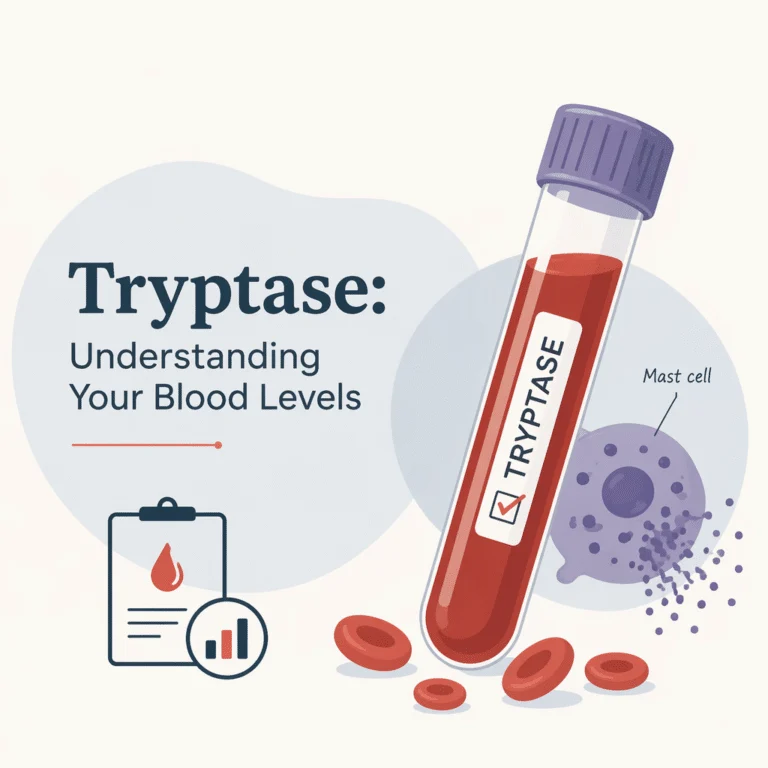 Exame de triptase: mastócitos liberando triptase numa reação alérgica