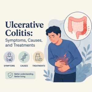 Ulcerative colitis explained including its symptoms, causes, and treatments