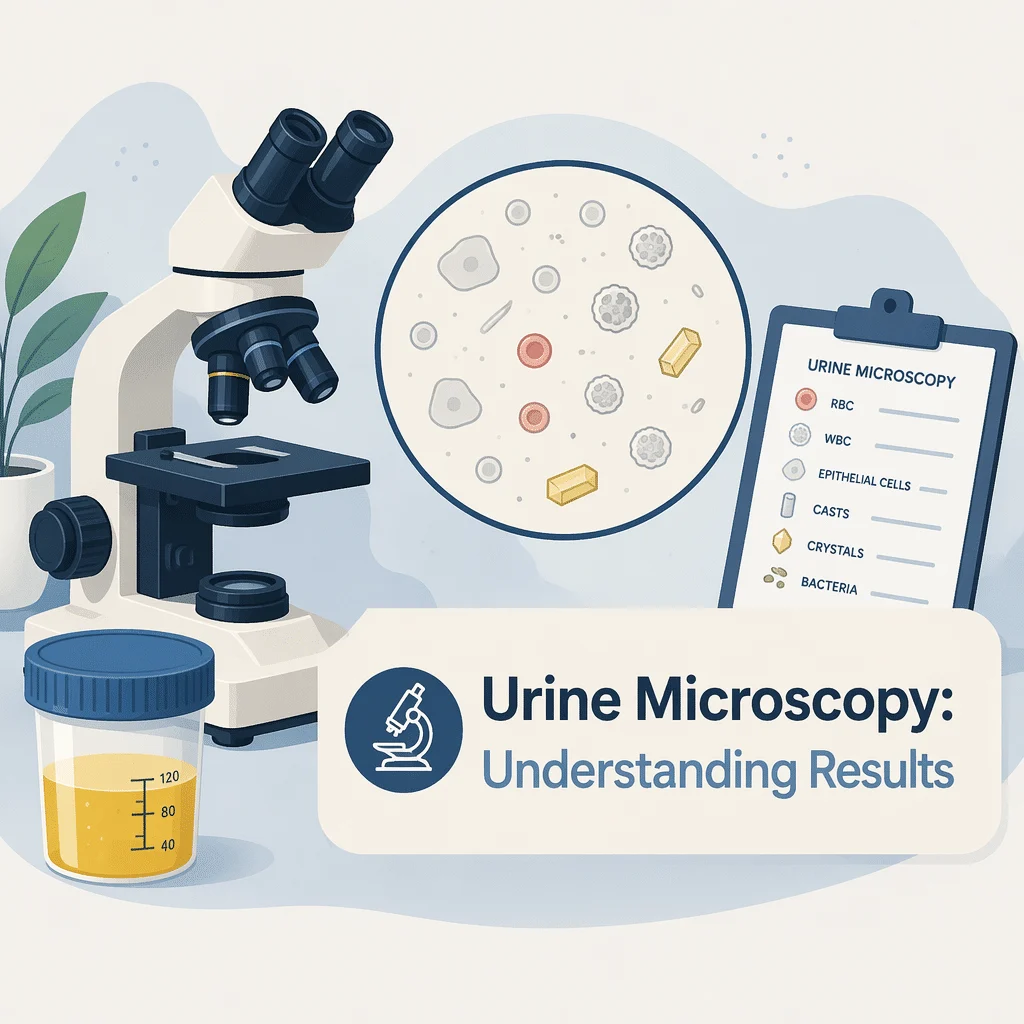 Risultati dell'esame microscopico delle urine spiegati per l'analisi del sedimento urinario
